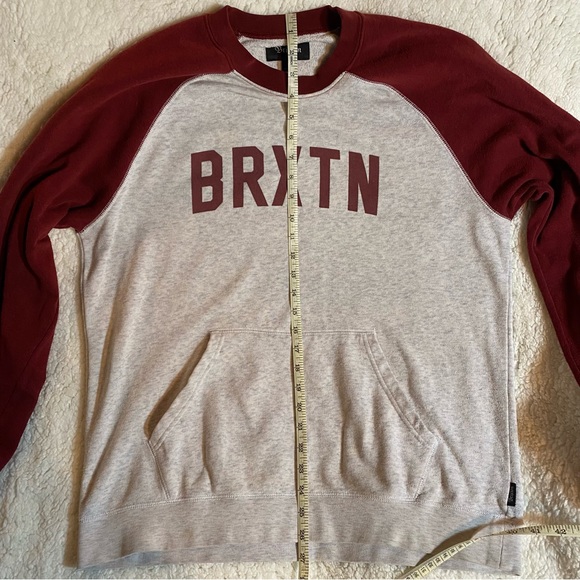 Mens Large Brixton Vintage Crewneck. Burgundy and grey. Great condition - Picture 9 of 9